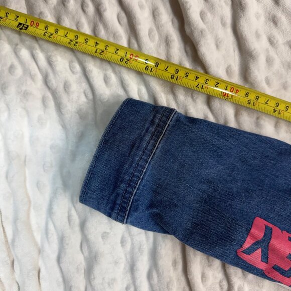 R3bel Denim Jacket Graffiti Skull Studded Distressed Jean Jacket Large - Picture 8 of 9